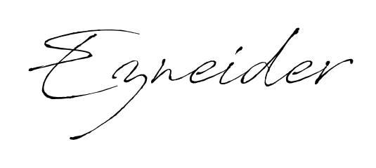 Transform the name Ezneider into a signature masterpiece using Antro_Vectra font. Ideal for photographers, artists, and creators looking for watermarks. Ezneider signature style 6 images and pictures png