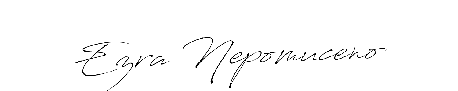 Ezra Nepomuceno stylish signature style. Best Handwritten Sign (Antro_Vectra) for my name. Handwritten Signature Collection Ideas for my name Ezra Nepomuceno. Ezra Nepomuceno signature style 6 images and pictures png