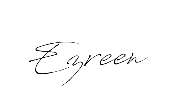 How to make Ezreen signature? Antro_Vectra is a professional autograph style. Create handwritten signature for Ezreen name. Ezreen signature style 6 images and pictures png