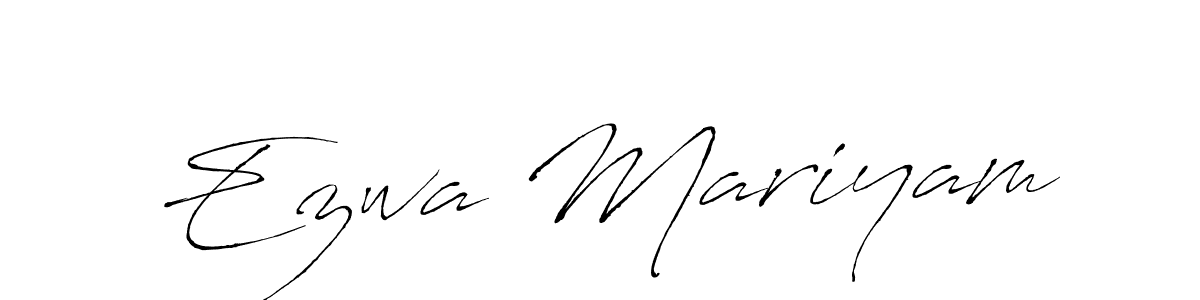 Antro_Vectra is a professional signature style that is perfect for those who want to add a touch of class to their signature. It is also a great choice for those who want to make their signature more unique. Get Ezwa Mariyam name to fancy signature for free. Ezwa Mariyam signature style 6 images and pictures png