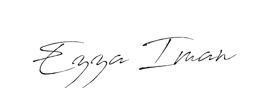 Make a beautiful signature design for name Ezza Iman. With this signature (Antro_Vectra) style, you can create a handwritten signature for free. Ezza Iman signature style 6 images and pictures png