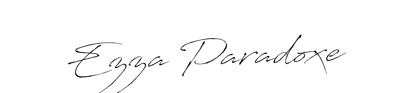 Create a beautiful signature design for name Ezza Paradoxe. With this signature (Antro_Vectra) fonts, you can make a handwritten signature for free. Ezza Paradoxe signature style 6 images and pictures png