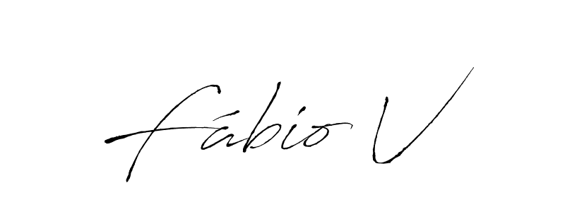 Design your own signature with our free online signature maker. With this signature software, you can create a handwritten (Antro_Vectra) signature for name Fábio V. Fábio V signature style 6 images and pictures png