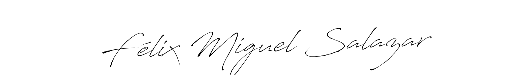 It looks lik you need a new signature style for name Félix Miguel Salazar. Design unique handwritten (Antro_Vectra) signature with our free signature maker in just a few clicks. Félix Miguel Salazar signature style 6 images and pictures png