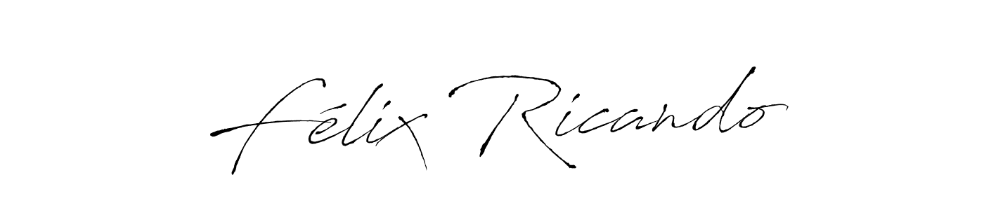 How to make Félix Ricando name signature. Use Antro_Vectra style for creating short signs online. This is the latest handwritten sign. Félix Ricando signature style 6 images and pictures png