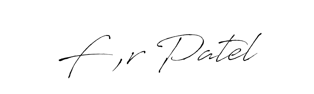 You can use this online signature creator to create a handwritten signature for the name F ,r Patel. This is the best online autograph maker. F ,r Patel signature style 6 images and pictures png