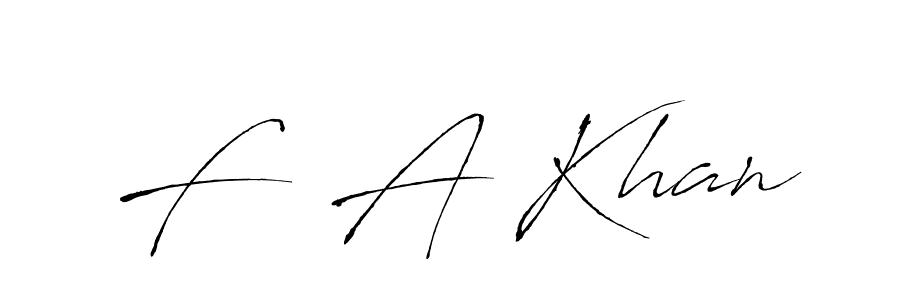The best way (Antro_Vectra) to make a short signature is to pick only two or three words in your name. The name F  A Khan include a total of six letters. For converting this name. F  A Khan signature style 6 images and pictures png