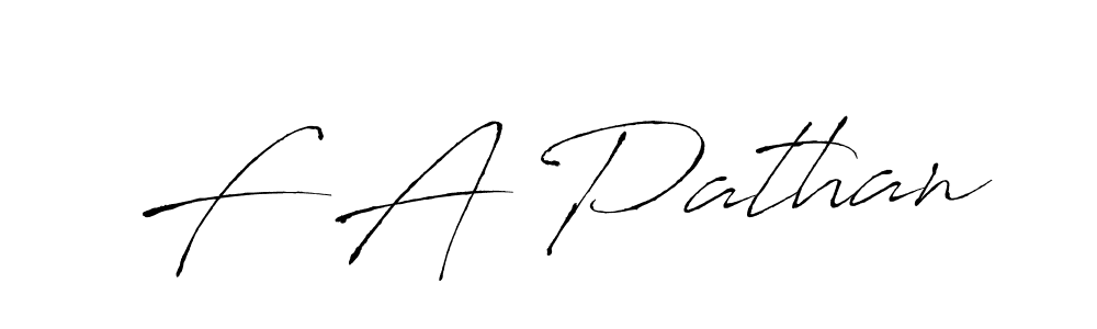 Create a beautiful signature design for name F A Pathan. With this signature (Antro_Vectra) fonts, you can make a handwritten signature for free. F A Pathan signature style 6 images and pictures png