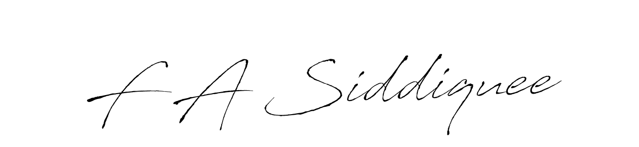 Make a beautiful signature design for name F A Siddiquee. With this signature (Antro_Vectra) style, you can create a handwritten signature for free. F A Siddiquee signature style 6 images and pictures png