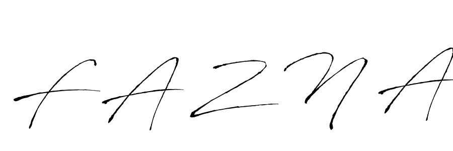 Create a beautiful signature design for name F A Z N A. With this signature (Antro_Vectra) fonts, you can make a handwritten signature for free. F A Z N A signature style 6 images and pictures png