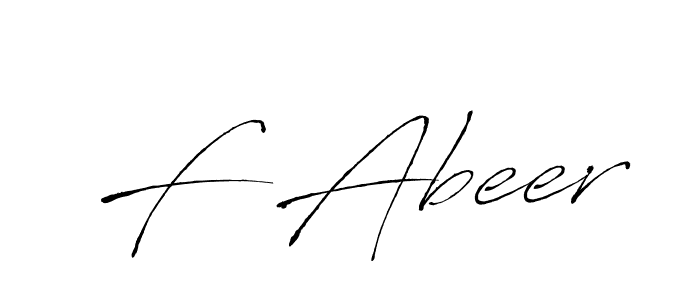 Also You can easily find your signature by using the search form. We will create F Abeer name handwritten signature images for you free of cost using Antro_Vectra sign style. F Abeer signature style 6 images and pictures png