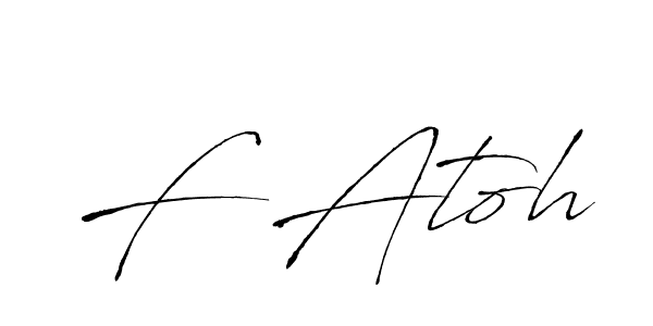 F Atoh stylish signature style. Best Handwritten Sign (Antro_Vectra) for my name. Handwritten Signature Collection Ideas for my name F Atoh. F Atoh signature style 6 images and pictures png