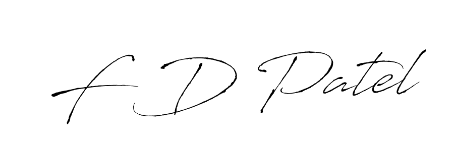 Make a beautiful signature design for name F D Patel. With this signature (Antro_Vectra) style, you can create a handwritten signature for free. F D Patel signature style 6 images and pictures png