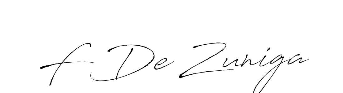 Design your own signature with our free online signature maker. With this signature software, you can create a handwritten (Antro_Vectra) signature for name F De Zuniga. F De Zuniga signature style 6 images and pictures png