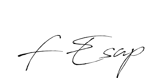 The best way (Antro_Vectra) to make a short signature is to pick only two or three words in your name. The name F Esap include a total of six letters. For converting this name. F Esap signature style 6 images and pictures png