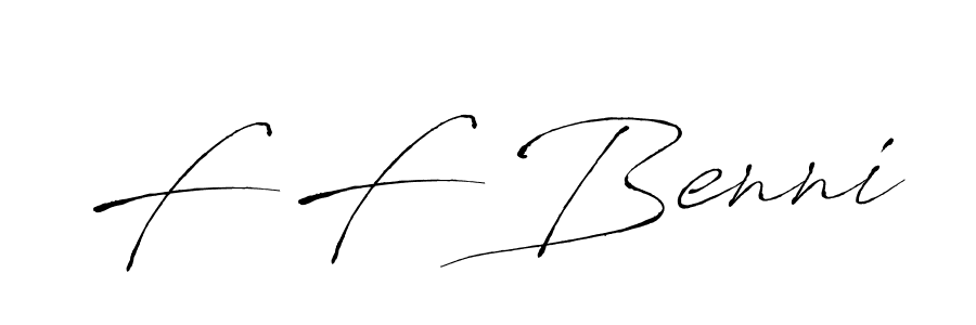 Antro_Vectra is a professional signature style that is perfect for those who want to add a touch of class to their signature. It is also a great choice for those who want to make their signature more unique. Get F F Benni name to fancy signature for free. F F Benni signature style 6 images and pictures png