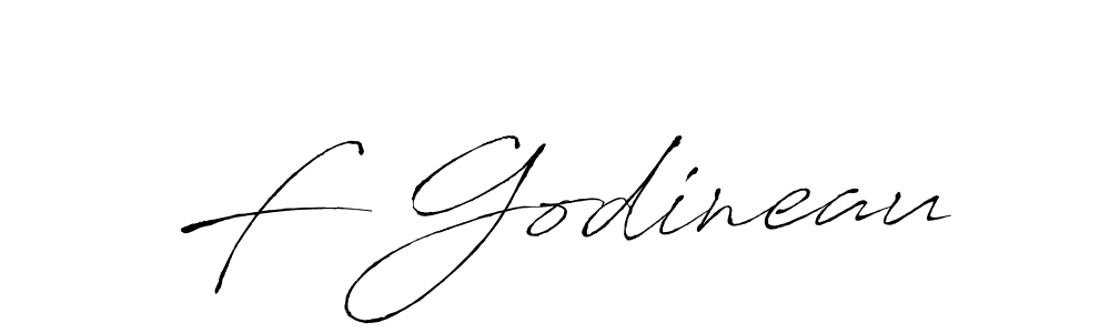 Make a beautiful signature design for name F Godineau. With this signature (Antro_Vectra) style, you can create a handwritten signature for free. F Godineau signature style 6 images and pictures png