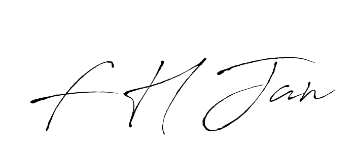 How to make F H Jan signature? Antro_Vectra is a professional autograph style. Create handwritten signature for F H Jan name. F H Jan signature style 6 images and pictures png