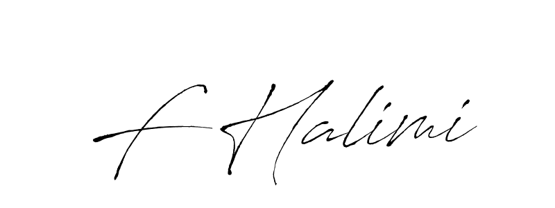 You should practise on your own different ways (Antro_Vectra) to write your name (F Halimi) in signature. don't let someone else do it for you. F Halimi signature style 6 images and pictures png