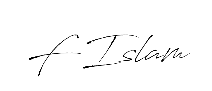 Design your own signature with our free online signature maker. With this signature software, you can create a handwritten (Antro_Vectra) signature for name F Islam. F Islam signature style 6 images and pictures png