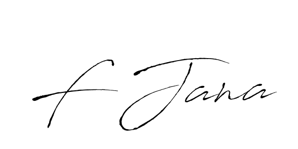 Use a signature maker to create a handwritten signature online. With this signature software, you can design (Antro_Vectra) your own signature for name F Jana. F Jana signature style 6 images and pictures png