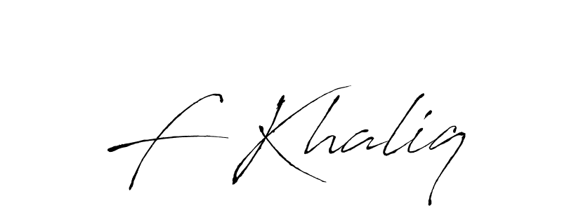 if you are searching for the best signature style for your name F Khaliq. so please give up your signature search. here we have designed multiple signature styles  using Antro_Vectra. F Khaliq signature style 6 images and pictures png