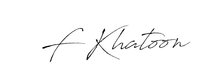 Antro_Vectra is a professional signature style that is perfect for those who want to add a touch of class to their signature. It is also a great choice for those who want to make their signature more unique. Get F Khatoon name to fancy signature for free. F Khatoon signature style 6 images and pictures png