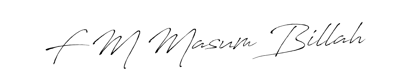 if you are searching for the best signature style for your name F M Masum Billah. so please give up your signature search. here we have designed multiple signature styles  using Antro_Vectra. F M Masum Billah signature style 6 images and pictures png