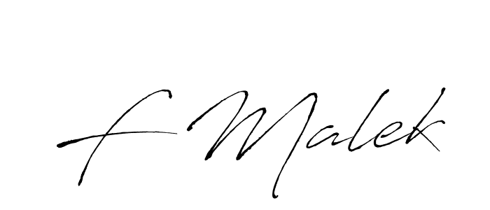 F Malek stylish signature style. Best Handwritten Sign (Antro_Vectra) for my name. Handwritten Signature Collection Ideas for my name F Malek. F Malek signature style 6 images and pictures png