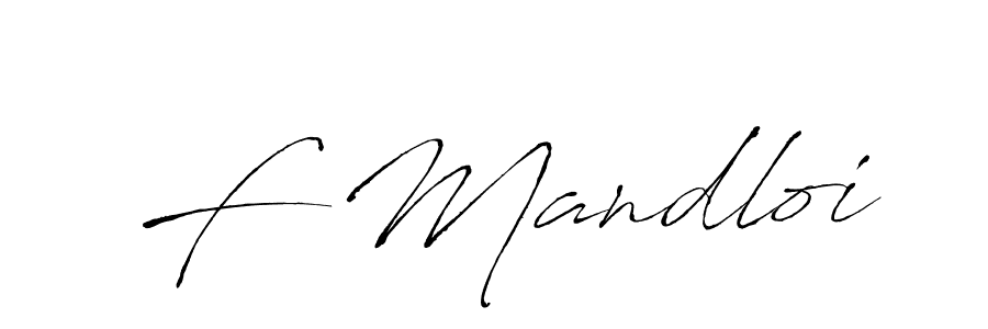 Make a beautiful signature design for name F Mandloi. With this signature (Antro_Vectra) style, you can create a handwritten signature for free. F Mandloi signature style 6 images and pictures png