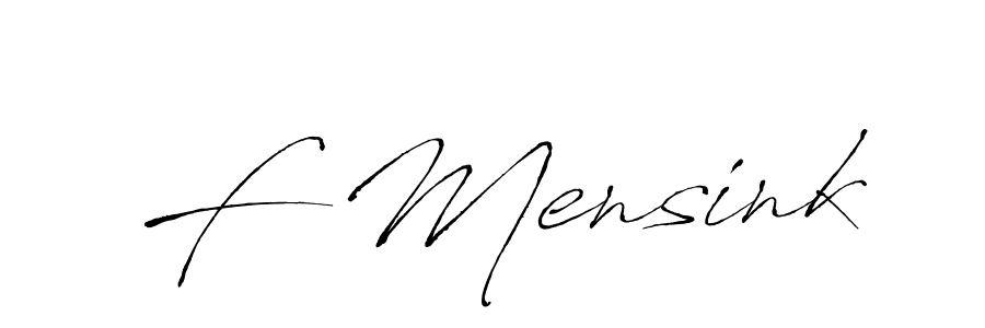 F Mensink stylish signature style. Best Handwritten Sign (Antro_Vectra) for my name. Handwritten Signature Collection Ideas for my name F Mensink. F Mensink signature style 6 images and pictures png