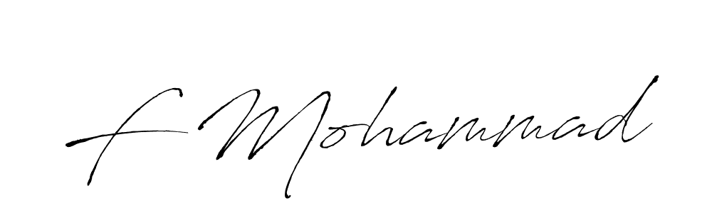 Also we have F Mohammad name is the best signature style. Create professional handwritten signature collection using Antro_Vectra autograph style. F Mohammad signature style 6 images and pictures png