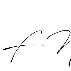 F N stylish signature style. Best Handwritten Sign (Antro_Vectra) for my name. Handwritten Signature Collection Ideas for my name F N. F N signature style 6 images and pictures png