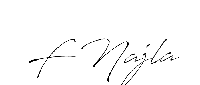 Use a signature maker to create a handwritten signature online. With this signature software, you can design (Antro_Vectra) your own signature for name F Najla. F Najla signature style 6 images and pictures png