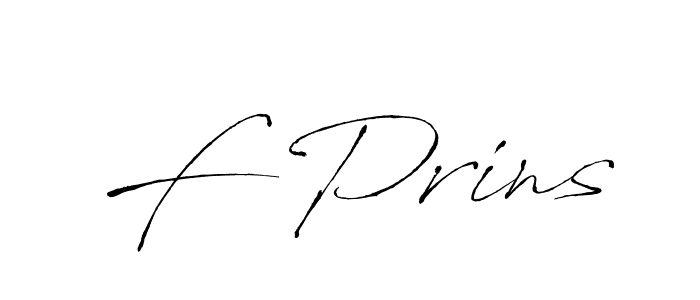 if you are searching for the best signature style for your name F Prins. so please give up your signature search. here we have designed multiple signature styles  using Antro_Vectra. F Prins signature style 6 images and pictures png