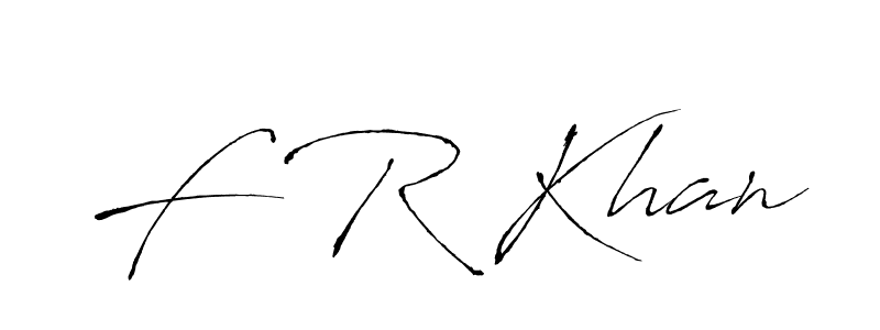 Use a signature maker to create a handwritten signature online. With this signature software, you can design (Antro_Vectra) your own signature for name F R Khan. F R Khan signature style 6 images and pictures png