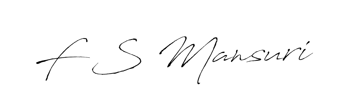 Also we have F S Mansuri name is the best signature style. Create professional handwritten signature collection using Antro_Vectra autograph style. F S Mansuri signature style 6 images and pictures png