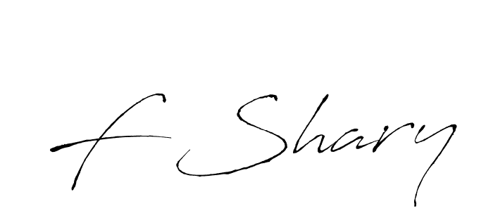 F Shary stylish signature style. Best Handwritten Sign (Antro_Vectra) for my name. Handwritten Signature Collection Ideas for my name F Shary. F Shary signature style 6 images and pictures png