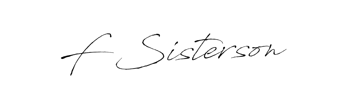 How to make F Sisterson name signature. Use Antro_Vectra style for creating short signs online. This is the latest handwritten sign. F Sisterson signature style 6 images and pictures png
