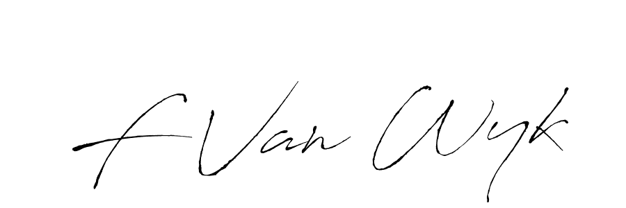 Antro_Vectra is a professional signature style that is perfect for those who want to add a touch of class to their signature. It is also a great choice for those who want to make their signature more unique. Get F Van Wyk name to fancy signature for free. F Van Wyk signature style 6 images and pictures png