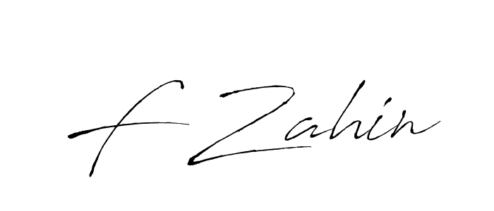 Create a beautiful signature design for name F Zahin. With this signature (Antro_Vectra) fonts, you can make a handwritten signature for free. F Zahin signature style 6 images and pictures png
