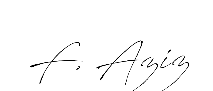 Also we have F. Aziz name is the best signature style. Create professional handwritten signature collection using Antro_Vectra autograph style. F. Aziz signature style 6 images and pictures png