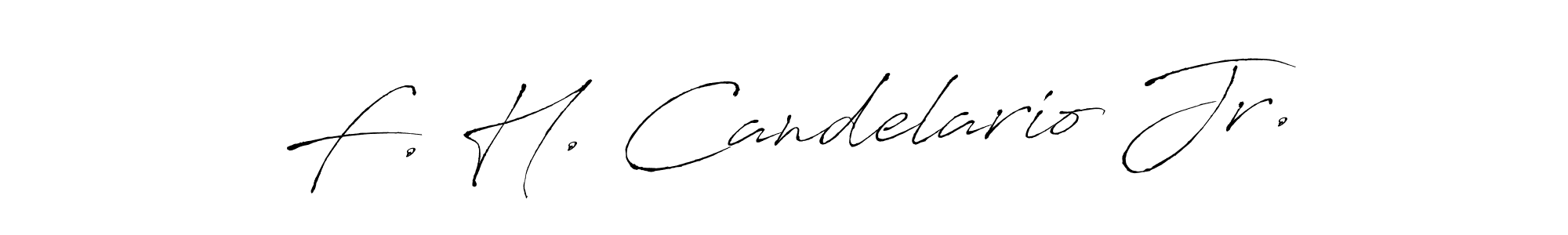 You should practise on your own different ways (Antro_Vectra) to write your name (F. H. Candelario Jr.) in signature. don't let someone else do it for you. F. H. Candelario Jr. signature style 6 images and pictures png