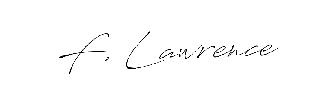 How to make F. Lawrence name signature. Use Antro_Vectra style for creating short signs online. This is the latest handwritten sign. F. Lawrence signature style 6 images and pictures png