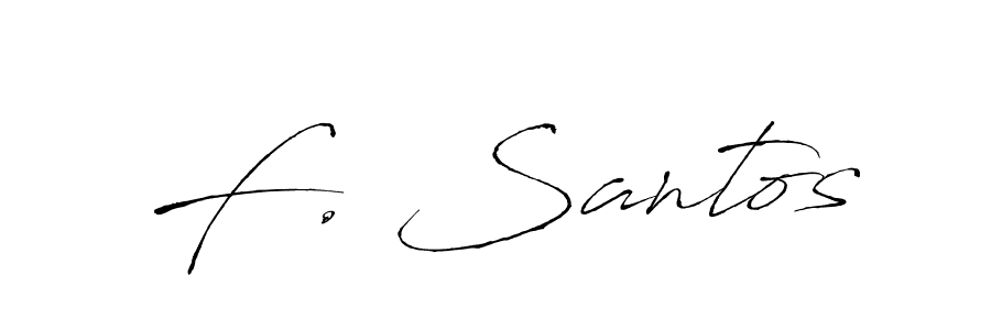 Best and Professional Signature Style for F. Santos. Antro_Vectra Best Signature Style Collection. F. Santos signature style 6 images and pictures png