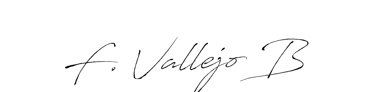 Antro_Vectra is a professional signature style that is perfect for those who want to add a touch of class to their signature. It is also a great choice for those who want to make their signature more unique. Get F. Vallejo B name to fancy signature for free. F. Vallejo B signature style 6 images and pictures png