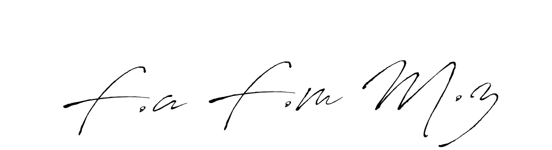 This is the best signature style for the F.a F.m M.z name. Also you like these signature font (Antro_Vectra). Mix name signature. F.a F.m M.z signature style 6 images and pictures png