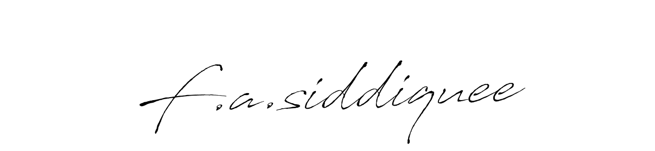 How to make F.a.siddiquee name signature. Use Antro_Vectra style for creating short signs online. This is the latest handwritten sign. F.a.siddiquee signature style 6 images and pictures png