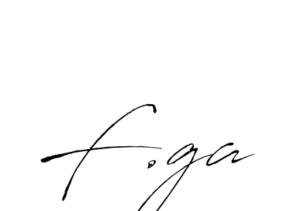 How to make F.ga signature? Antro_Vectra is a professional autograph style. Create handwritten signature for F.ga name. F.ga signature style 6 images and pictures png