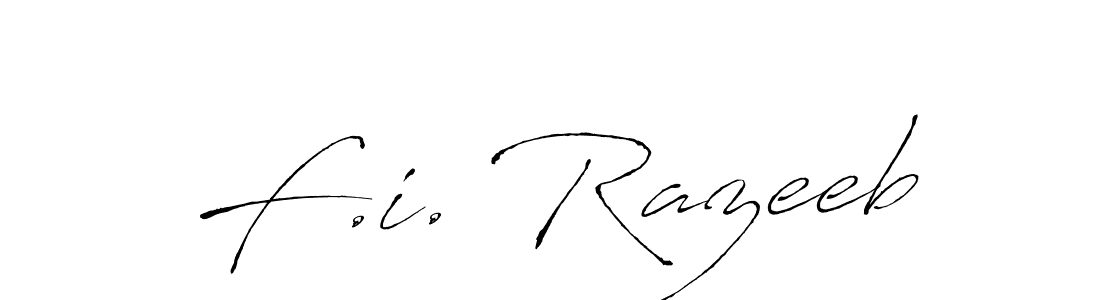 F.i. Razeeb stylish signature style. Best Handwritten Sign (Antro_Vectra) for my name. Handwritten Signature Collection Ideas for my name F.i. Razeeb. F.i. Razeeb signature style 6 images and pictures png